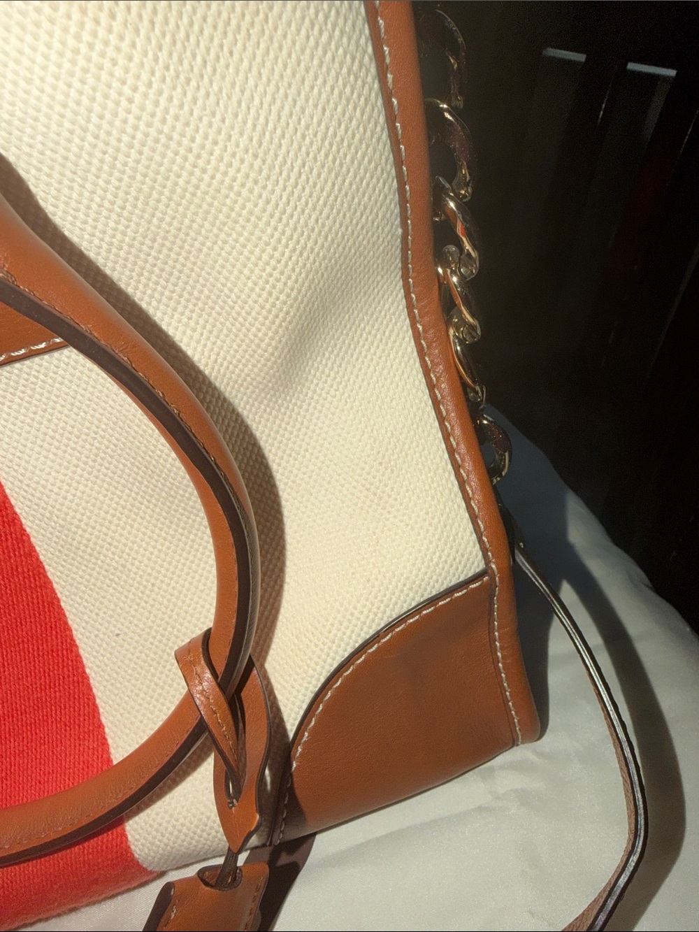 Michael Kors Cream Hamilton canvas satchel - Picture 3 of 13